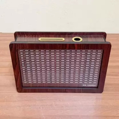 shivu craft Wooden Coin Bank for Secure Storage Coin Bank(Brown)