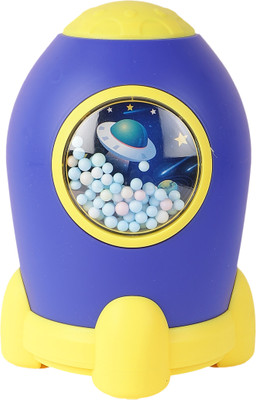 PASSION PETALS Rocket Plastic Piggy Bank With Lock Code For Boys & Girls(Blue) Coin Bank(Blue)