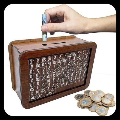 Umiyahouce Money saving bank for kinds 182 Coin Bank(Brown)