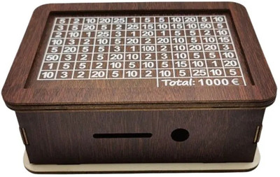 shivu craft Stylish & Secure Coin Storage Box Coin Bank(Brown)