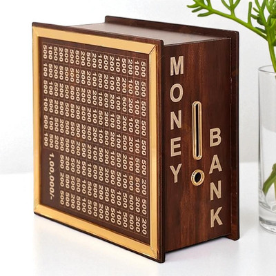 Drova Coin Bank for Children – Money Saving Box Coin Bank(Brown)