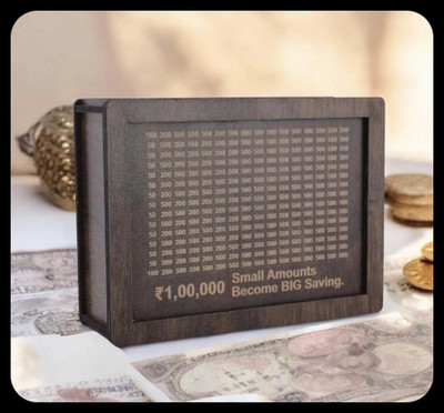 labh Money saving bank for kinds 69 Coin Bank(Brown)