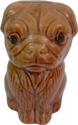 Monogram Dog Shape Coin Bank(Brown)