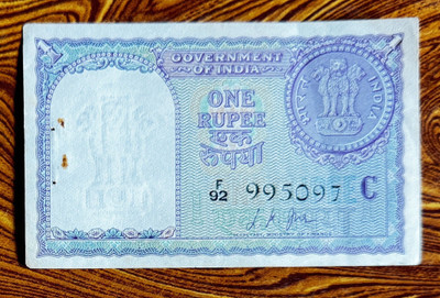PPEcoin Very Rare 1 Rupee Note Signed by L.K Jha Medieval Coin Collection(1 Coins)