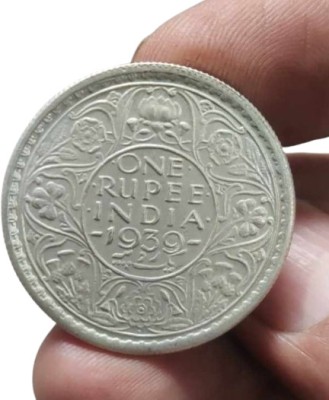 rbf RARE RARE 1939 ONE RUPEE KING GEORGE VI SILVER 11.7 GRAMS COIN RAREST COIN Ancient Coin Collection(1 Coins)