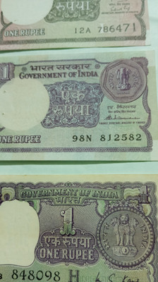 Naaz Rare Collection Set of 3 UNC 1 Rupee Banknotes 2 Vintage 1 New 786 note Modern Coin Collection(3 Coins)