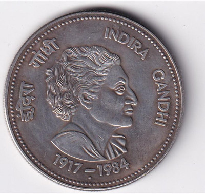 GODHOOD 100 Rupee Copper Collective Memorial Token Coin (Indira Gandhi 1917-1984) Ancient Coin Collection(1 Coins)
