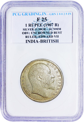 the coins INDIA BRITISH EDWARD VII 1907(B) Medieval Coin Collection(1 Coins)