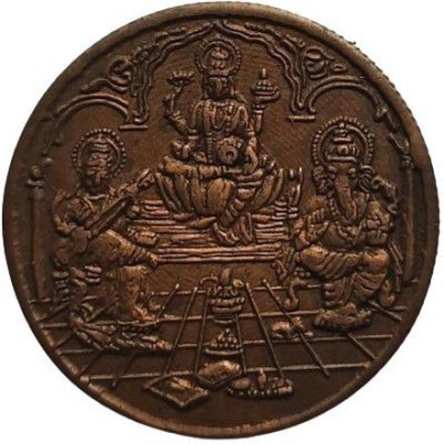 COINS WORLD LAXMI JI GANESH JI SARASWATHI JI RARE POOJA TOKEN 10 GRAMS PURE COPPER Modern Coin Collection(1 Coins)