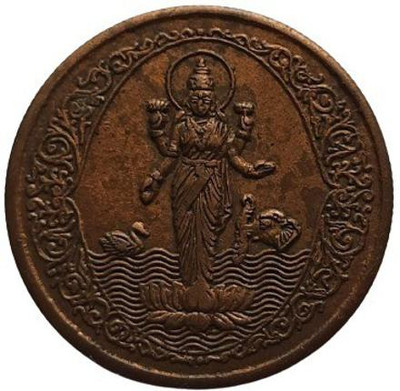 COINS WORLD LAXMI JI 10 GRAMS SMALL COPPER TEMPLE TOKEN Modern Coin Collection(1 Coins)