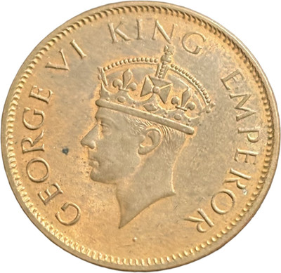 NUMISG 1941 UNC Quarter Anna 8 Dots George VI Very Rare British India Medieval Coin Collection(1 Coins)