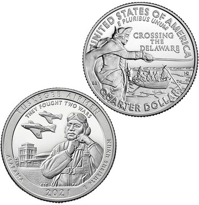 Guptacoin Official US Collectors Special Commemorative Coins – Tuskegee Airmen & Delaware Modern Coin Collection(2 Coins)