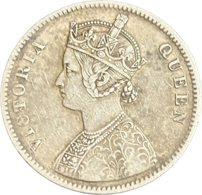 NUMISG 1862 Silver One Rupee 4 Pineapples Victoria Queen X Rare British India Coin Medieval Coin Collection(1 Coins)