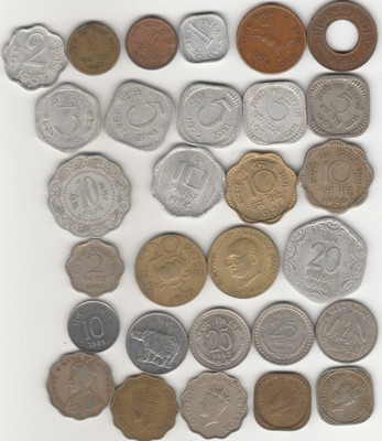 Sansuka 29 different Indian British Raj coins Modern Coin Collection(29 Coins)