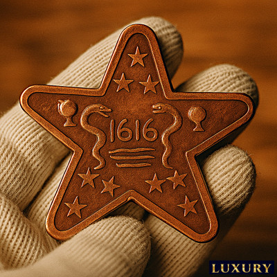 Luxury BIG SIZE 85 Gram STAR SHAPED LIBBO ANNA 1616 East India Company old India Rare Medieval Coin Collection(1 Coins)