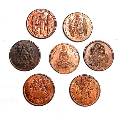 NISARA COLLECTIBLES Set of SEVEN Quarter anna 1818 EIC with mix lot Ancient Coin Collection(7 Coins)