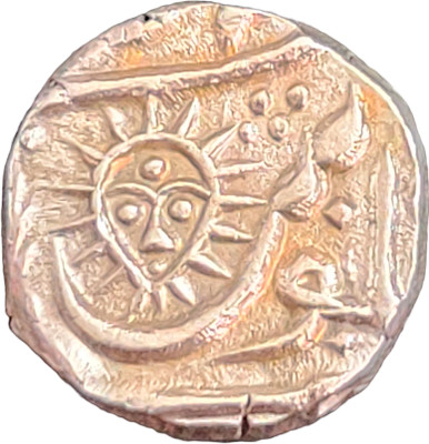 ANTIQUEWAY Ext. Rare Silver Half Rupee Shah Alam II Sun Face Indore State Medieval Coin Collection(1 Coins)