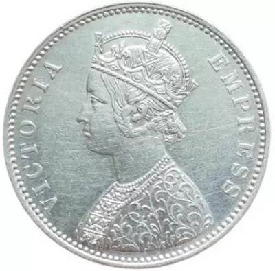 DzineTrendz Pure Silver British India Queen Victoria 1877 Rare Vintage Collectible gift coin Medieval Coin Collection