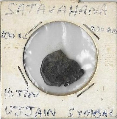 A1 International Rare India Ancient Sathavahana Dynasty Potin Ujjain Symbol Coin Ancient Coin Collection(1 Coins)