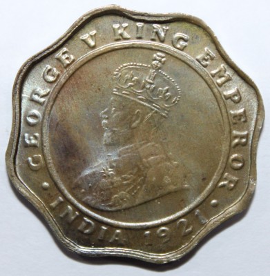 Eshop 4 Annas (1921) British India Collectible Old Rare Coin Medieval Coin Collection(1 Coins)