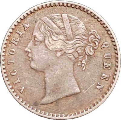 ANTIQUEWAY Silver 1841 Two Annas 9 Berries(5L+4R) High Grade Divided Legend EIC Medieval Coin Collection(1 Coins)