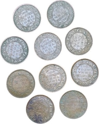 rbf GEORGE VI KING EMPEROR INDIA 1938 TO 1942 ONE QUARTER ANNA 10 COIN Medieval Coin Collection(10 Coins)