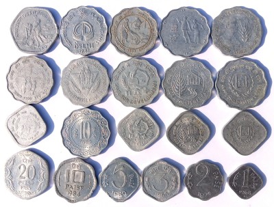 Naaz Rare Old Indian Coin Collection, Aluminum Commemorative, Mix Coin lot Modern Coin Collection(21 Coins)
