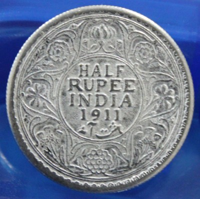 Eshop Half Rupee (1911) British India Collectible Old Rare Coin Medieval Coin Collection(1 Coins)