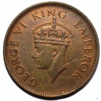 Hariom 1940-42 - 1 QUARTER ANNA BRITISH INDIA 1 BRONZE COIN WT. 4.87 GRAM Ancient Coin Collection(1 Coins)