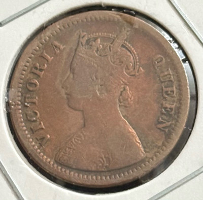 ANTIQUEWAY 1862 X Rare 1/2 Pice Die Rotation Error Victoria Queen British India Medieval Coin Collection(1 Coins)