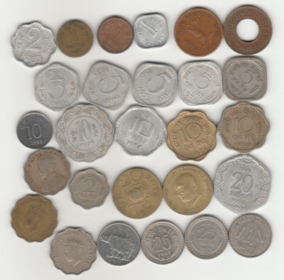Sansuka 27 different Indian British Raj coins Modern Coin Collection(27 Coins)