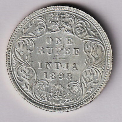Eshop 1 rupee 1898 Victoria Queen Silverplated Fancy India Medieval Coin Collection(1898 Coins)