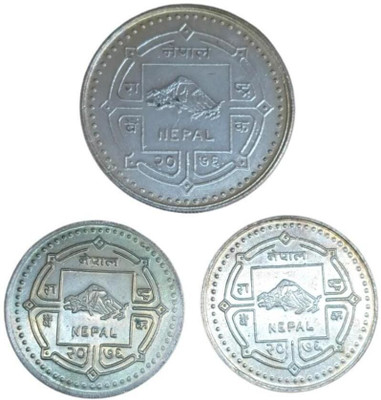Antique collection 3 Pcs Nepal Coin Rare Collective Memorial Token Ancient Coin Collection(3 Coins)