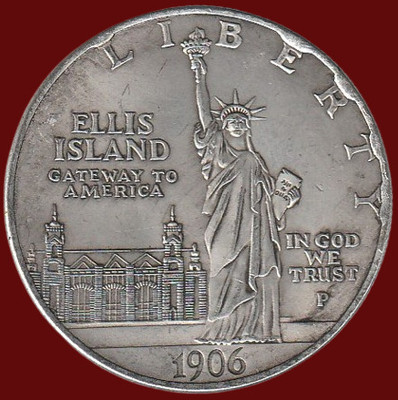 CoinView 1906 EXTREMELY RARE ELLIS ISLAND - E PLURIEUS UNUM OLD COIN Medieval Coin Collection(1 Coins)
