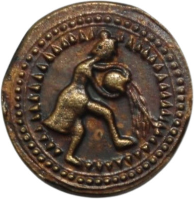 CoinView Ancient Period Zodiac/Rashi Symbol Collectible Old and Rare Copper Coin Ancient Coin Collection(1 Coins)