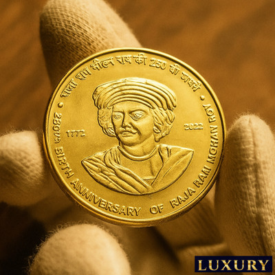 Luxury 1 Lakh Raja Ram Mohan Rai India Goldplated Rare Fancy Modern Coin Collection(1 Coins)