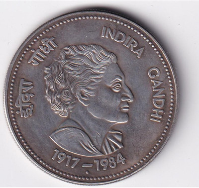 Antique collection 100 Rupee Collective Memorial Token (Indira Gandhi 1917-1984) Medieval Coin Collection(1 Coins)