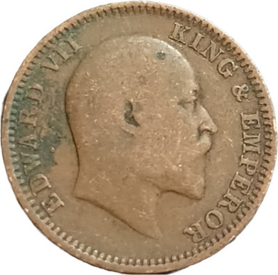 ANTIQUEWAY Extremely Rare 1/4 Anna 1905 Ghost Impression Error British India Medieval Coin Collection(1 Coins)