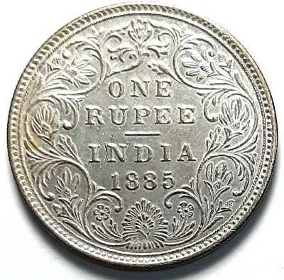 HSP Old One Rupees India Victoria Empress Coin Year 1885. Medieval Coin Collection(1 Coins)