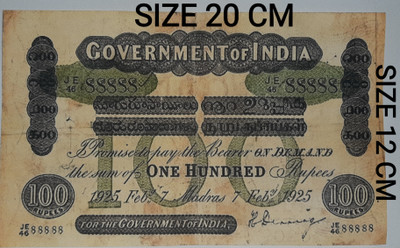 HSP Old 100 Rupees White Color Fancy Dummy Article.(Pack of 1) Medieval Coin Collection(1 Coins)