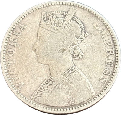 NUMISG 1901 Silver One Rupee B Incuse Bombay Mint Victoria Empress British India Medieval Coin Collection(1 Coins)