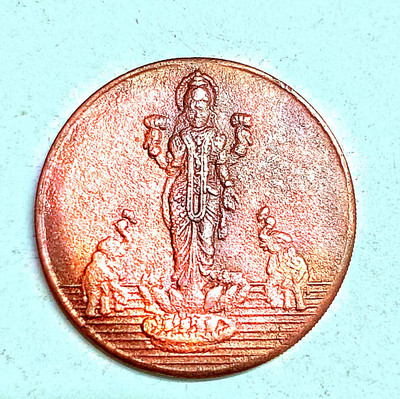 NISARA COLLECTIBLES ONE ANNA WITH LORD LAXMI MA FOR WEALTH 1818 Ancient Coin Collection(1 Coins)
