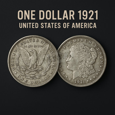 newway 1 Dollar 1921 U.S.A Collectible Rare Fancy Medieval Coin Collection(1 Coins)