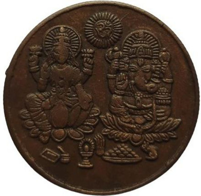 COINS WORLD GANESH LAXMI JI SUPER RARE COPPER TOKEN 10 GRAMS Modern Coin Collection(1 Coins)