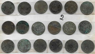 A1 International Rare British India George V 1/4 Quarter Anna 18 Different Year Coins Lot Medieval Coin Collection(18 Coins)