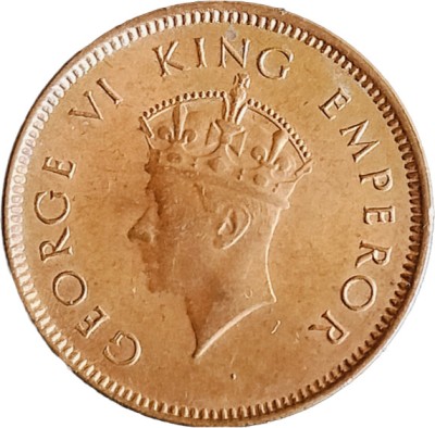 ANTIQUEWAY Rare UNC 1939 Quarter Anna 9 Dots GeorgeVI British India Medieval Coin Collection(1 Coins)