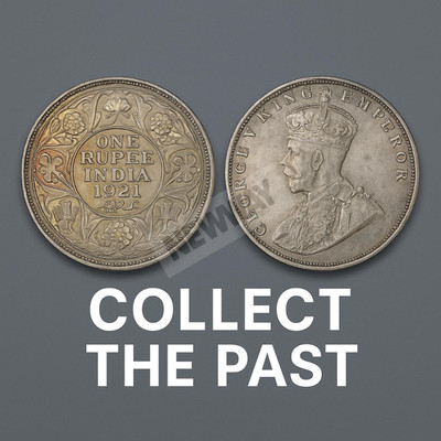 newway 1 Rs. 1921 George V British India Silverplated Rare Fancy Medieval Coin Collection(1 Coins)
