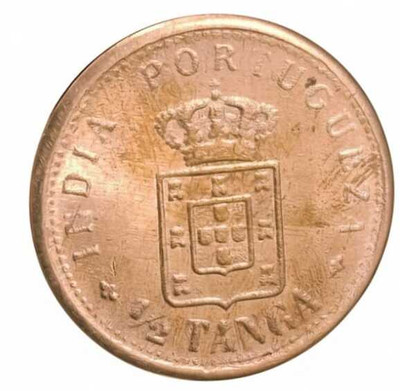 Vkcoins India, Portuguese ½ Tanga - Charles I , Rare Old Modern Coin Collection(1 Coins)