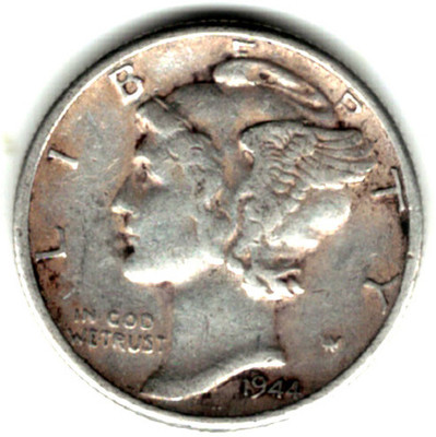 Hariom 1936-45 MARCURY DIME 1 SILVER COIN - WT. 2.5 GRAM Ancient Coin Collection(10 Coins)