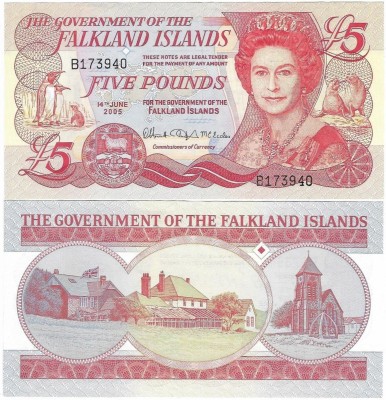 A1 International Rare Falkland Islands 5 Pounds Genuine Bank Note UNC Medieval Coin Collection(1 Coins)